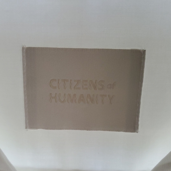 Citizens Of Humanity FINO CROPPED White Tuxedo Shirt - Picture 2 of 4